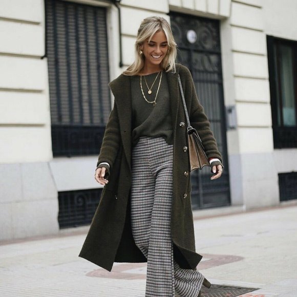 Zara Sweaters - Zara Long Wool Blend hooded Cardigan